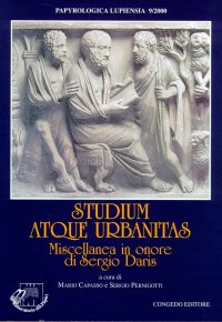 Immagine copertina libro Studium atque urbanitas. Miscellanea in onore di Sergio Daris