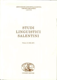 Immagine copertina libro Studi linguistici salentini. Vol. 15