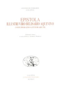 Immagine copertina libro Epistola illustri viro Belisario Aquevivo (vituperatio litterarum)