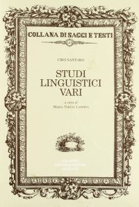 Immagine copertina libro Studi linguistici vari