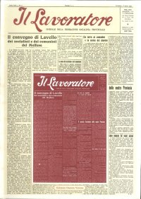 Immagine copertina libro Il Lavoratore. Settimanale socialista di Basilicata (1913-17, 1944-46) rist. anast.