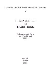 Immagine copertina libro Hiérarchies et traditions. Colloque (Paris, 27-28 mai 2000)