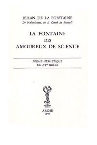 Immagine copertina libro La Fontaine des amoureux de science
