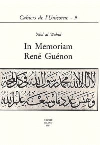 Immagine copertina libro In memoriam René Guénon