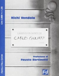 Immagine copertina libro Lamento in morte di Carlo Giuliani