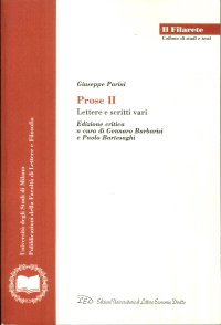 Immagine copertina libro Prose. Ediz. critica. Vol. 2: Lettere e scritti vari