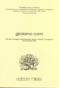 Immagine copertina libro Girolamo Comi. Atti del Convegno internazionale (Lecce, 18-20 ottobre 2001)