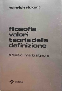 Immagine copertina libro Filosofia valori, teoria della definizione