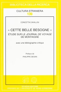 Immagine copertina libro «Cette belle besogne», Etude sur le Journal de voyage de Montaigne avec une bibliographie critique