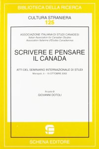 Immagine copertina libro Scrivere e pensare il Canada