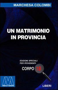 Immagine copertina libro Un matrimonio in provincia. Ediz. per ipovedenti