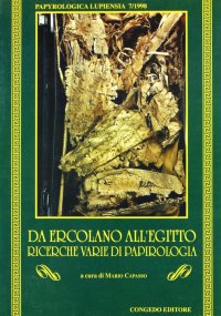 Immagine copertina libro Da Ercolano all'Egitto. Ricerche varie di papirologia