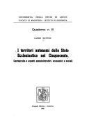 Immagine copertina libro I territori autonomi dello Stato ecclesiastico nel Cinquecento