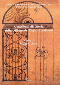 Immagine copertina libro Contributi alla storia dell'Officina dei papiri ercolanesi