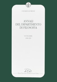 Immagine copertina libro Annali del Dipartimento di filosofia dell'Università degli studi di Firenze. Nuova serie (1998-1999)
