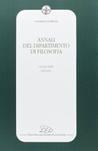 Immagine copertina libro Annali del Dipartimento di filosofia dell'Università di Firenze. Nuova serie (2000-2001)