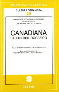 Immagine copertina libro Canadiana. Studio bibliografico
