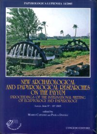 Immagine copertina libro New archaeological and papyrological researches on the Fayyum. Proceedings of the International meeting of egyptology and papyrology. Ediz. illustrata
