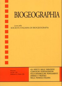 Immagine copertina libro Biogeographia. Lavori della società italiana di biogeografia. Nuova serie. Volume XIX. 1997. [Edizione italiana e inglese]