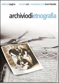 Immagine copertina libro Archivio di etnografia (2007). Vol. 1