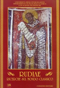 Immagine copertina libro Rudiae. Ricerche sul mondo classico. Vol. 19