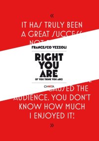 Immagine copertina libro Francesco Vezzoli. Right you are (If you think you are). Ediz. illustrata