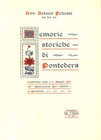 Immagine copertina libro Memorie storiche di Pontedera