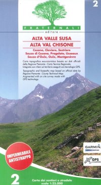 Immagine copertina libro Carta n. 2. Alta valle Susa, alta val Chisone. Carta dei sentieri e stradale scala 1:25.000