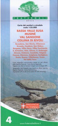 Immagine copertina libro Carta n. 4. Bassa valle Susa, Musinè, val Sangone, collina di Rivoli 1:25.000