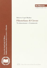 Immagine copertina libro Filostefano di Cirene. Testimonianze e frammenti