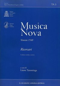 Immagine copertina libro Musica Nova. Venezia 1540. Ricercari