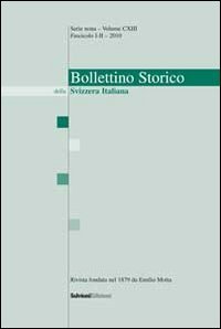 Immagine copertina libro Bollettino storico della Svizzera Italiana (2010)