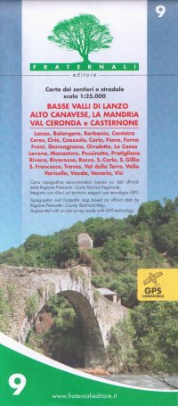 Immagine copertina libro Carta n. 9. Basse valli di Lanzo, alto Canavese, La Mandria, val Ceronda e Casternone