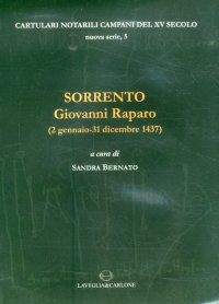 Immagine copertina libro Sorrento. Giovanni Raparo (2 gennaio-31 dicembre 1437)
