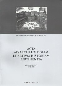 Immagine copertina libro Acta ad archaeologiam et artium historiam pertinentia. Vol. 26: From site to sight: the tranformation of place in art and literature
