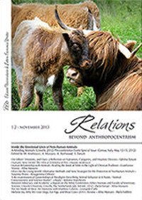 Immagine copertina libro Relations. Beyond anthropocentrism (2013). Vol. 2: Inside the emotional lives of non-human animals