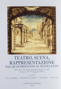 Immagine copertina libro Teatro, scena, rappresentazione dal Quattrocento al Settecento. Atti del Convegno internazionale di studi (Lecce, 15-17 maggio 1997)