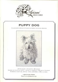 Immagine copertina libro Puppy dog. A blackwork design