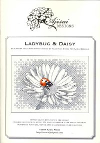Immagine copertina libro Ladybug & daisy. Cross stitch and blackwork design