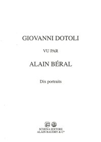 Immagine copertina libro Giovanni Dotoli vu par Alain Béral. Dix portraits