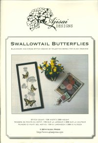 Immagine copertina libro Swallowtail butterflies. Cross stitch and blackwork design