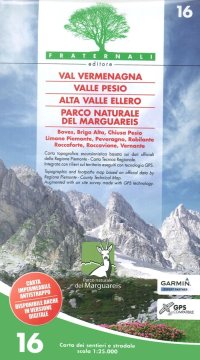 Immagine copertina libro Carta n. 16. Val Vermenagna, Valle Pesio, Alta Valle Ellero, Parco naturale del Marguareis 1:25.000