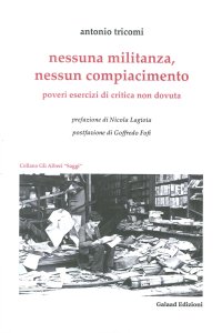 Immagine copertina libro Nessuna militanza, nessun compiacimento. Poveri esercizi di critica non dovuta