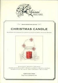 Immagine copertina libro Christmas candle. Cross stitch and blackwork design