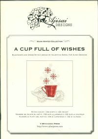 Immagine copertina libro A Cup full of wishes. Cross stitich and blackwork design