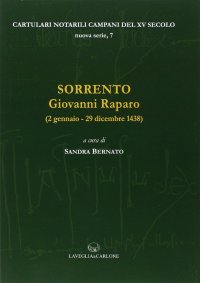 Immagine copertina libro Sorrento. Giovanni Raparo (2 gennaio-29 dicembre 1438). Ediz. latina