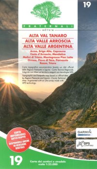 Immagine copertina libro Carta n. 19. Alta Valle Tanaro, Alta Valle Arroscia, Alta valle Argentina. Carta dei sentieri e stradale 1:25.000