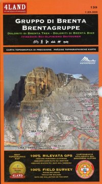 Immagine copertina libro Gruppo di Brenta. Parco naturale Adamello Brenta. Carta escursionistica 1:25.000. Ediz. italiana, inglese e tedesca