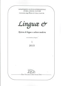 Immagine copertina libro Linguae &. Rivista di lingue e culture moderne. 1 - 2015