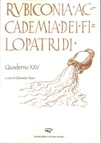 Immagine copertina libro Rubiconia Accademia dei Filopatridi. Quaderno XXV